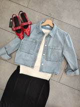 Giacca jeans light Blue