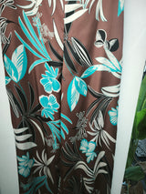 Pantalone floreale marrone