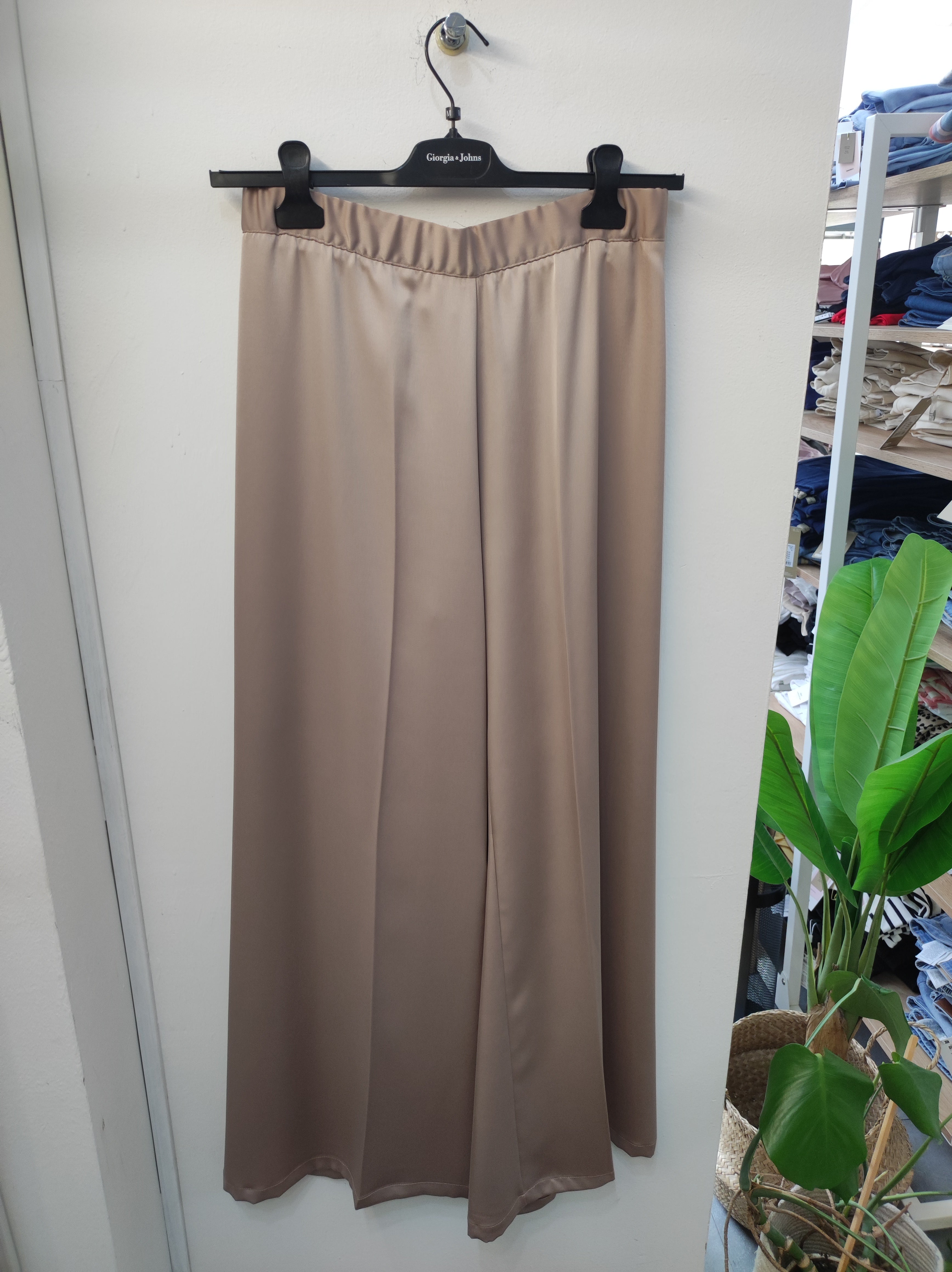 Pantalone a palazzo in raso