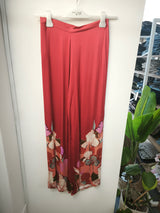 Pantalone rosso floreale