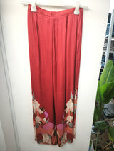 Pantalone rosso floreale