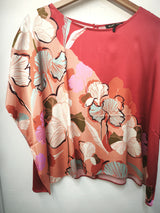Maglia floreale rossa