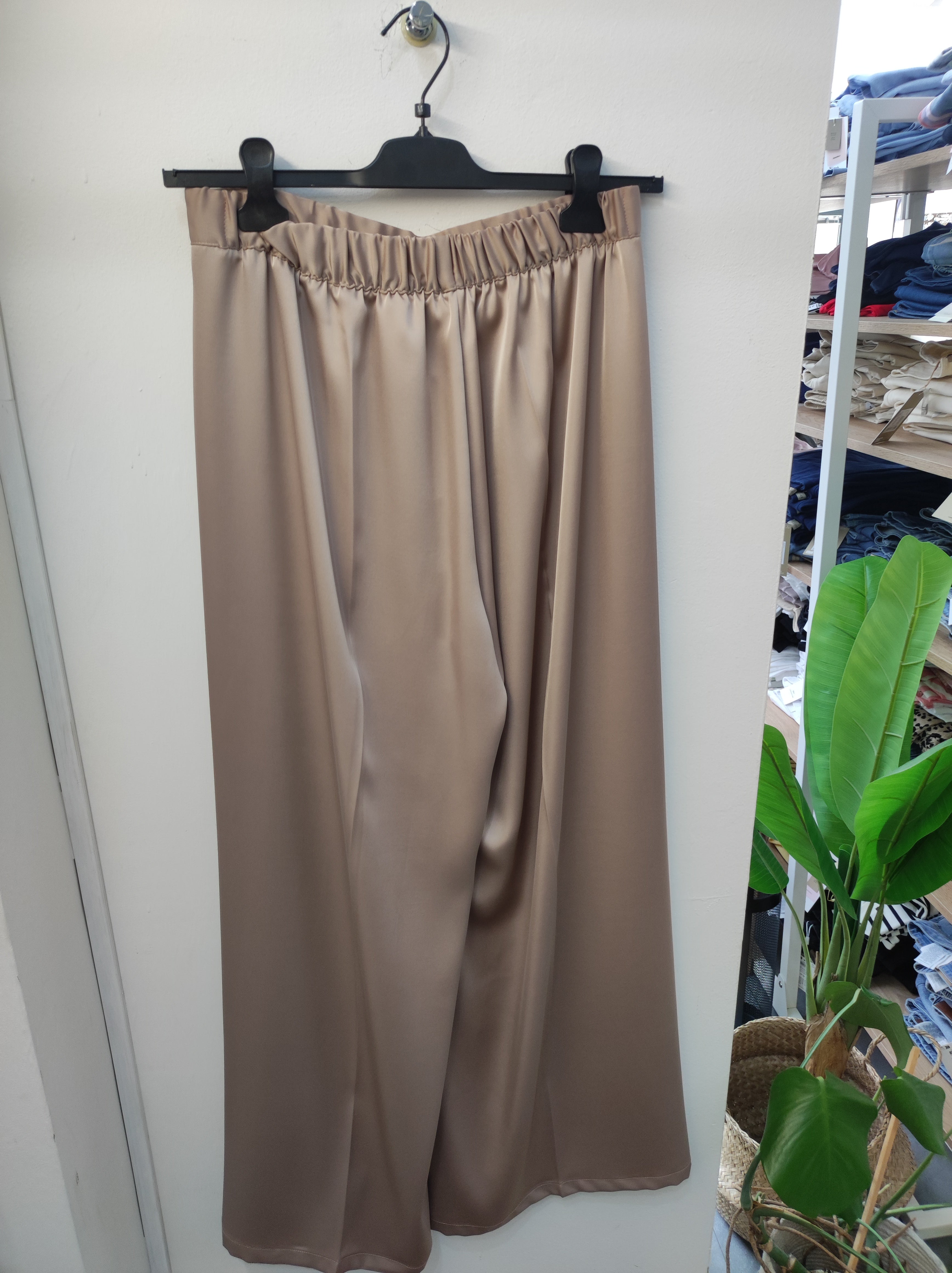 Pantalone a palazzo in raso