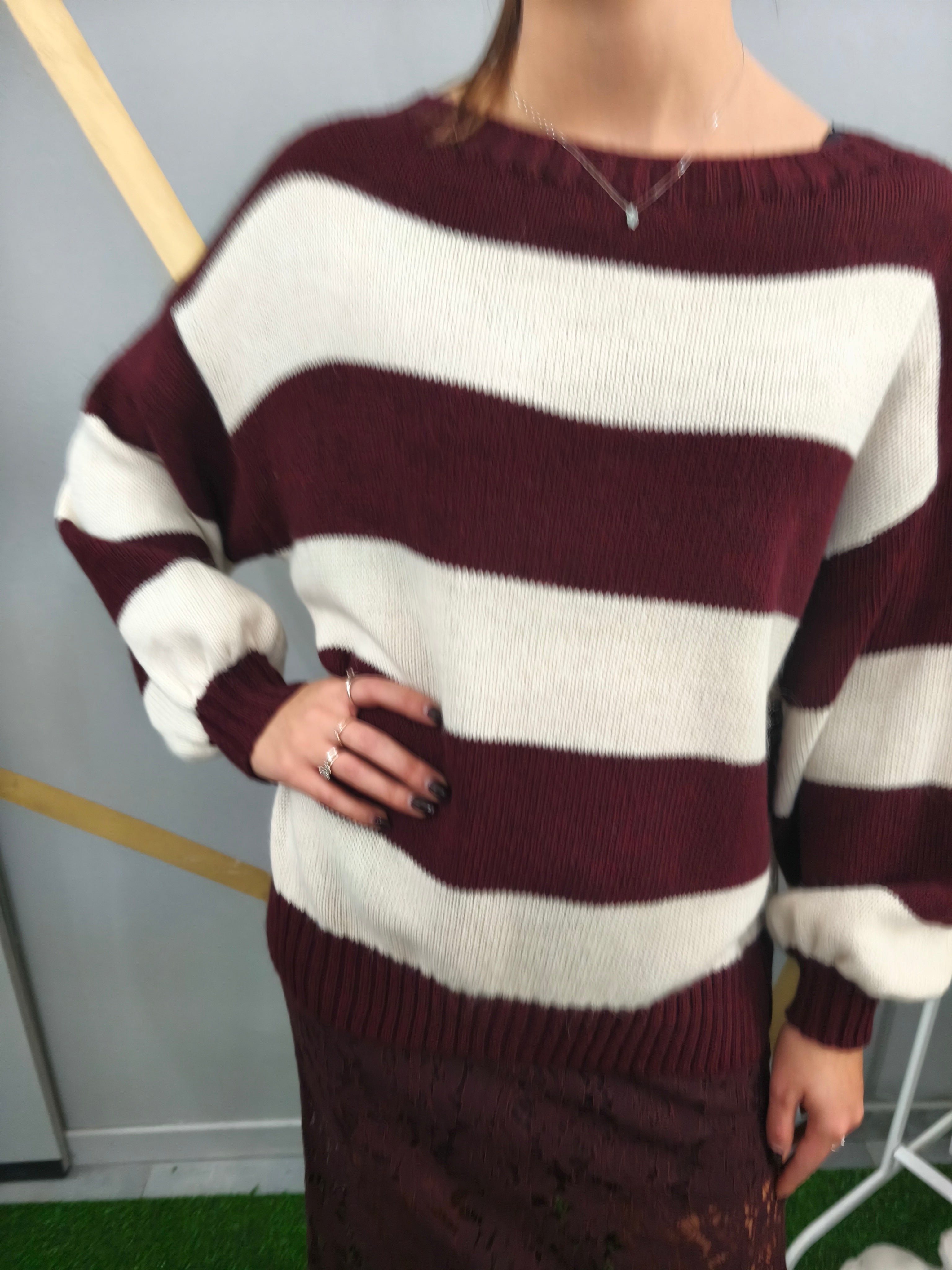 Maglione riga -flash feste-