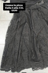 Gonna ampia in pizzo