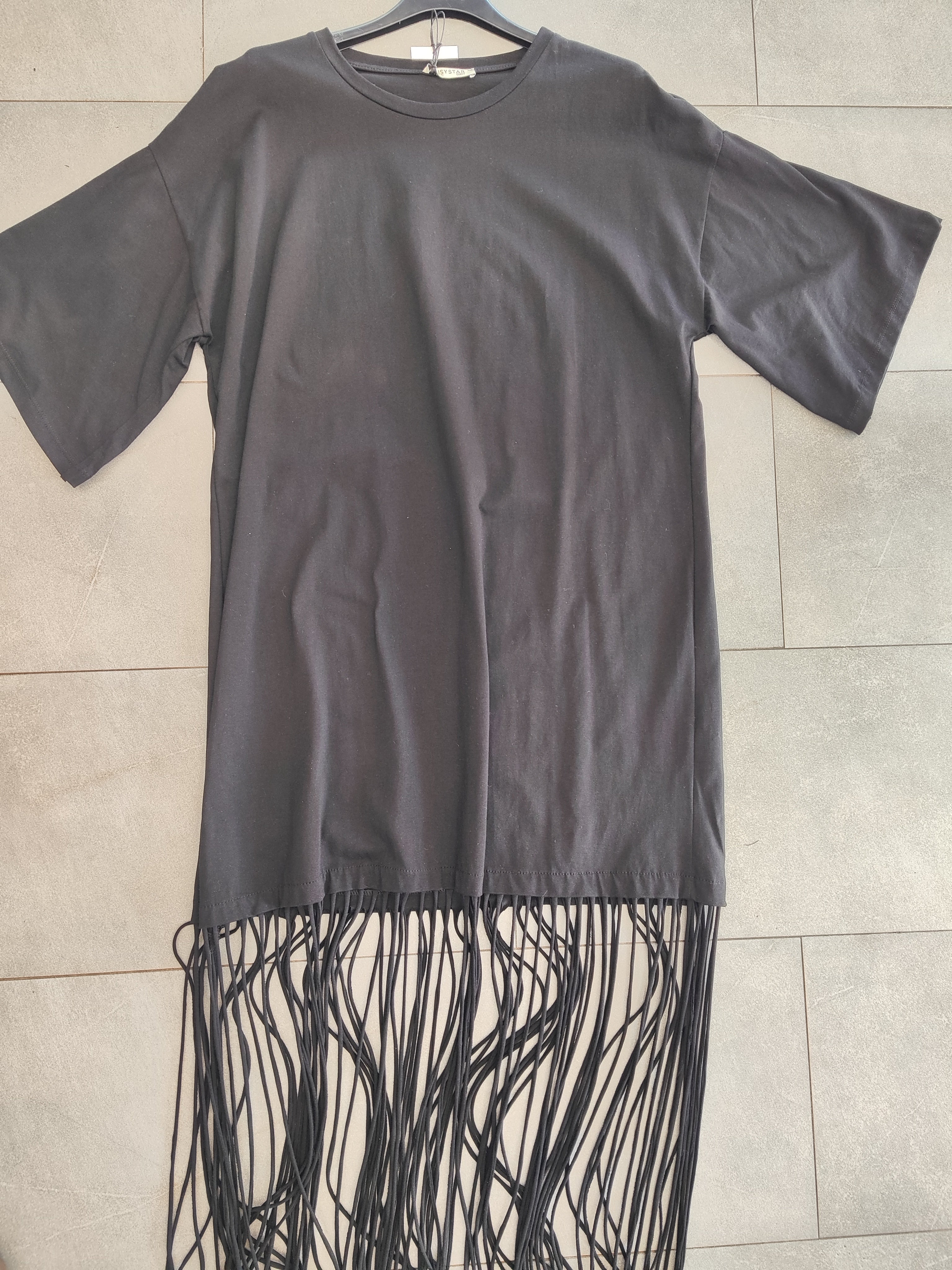 Maxi t-shirt frange 7238