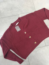 Cardigan costa inglese bordeaux