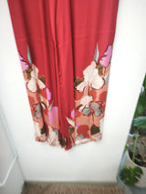 Pantalone rosso floreale