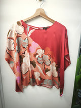 Maglia floreale rossa