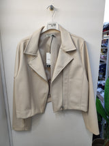 Chiodo corto beige