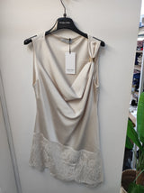 Blusa asimmetrica beige