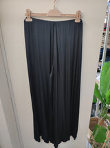Pantalone midi largo in fondo blu