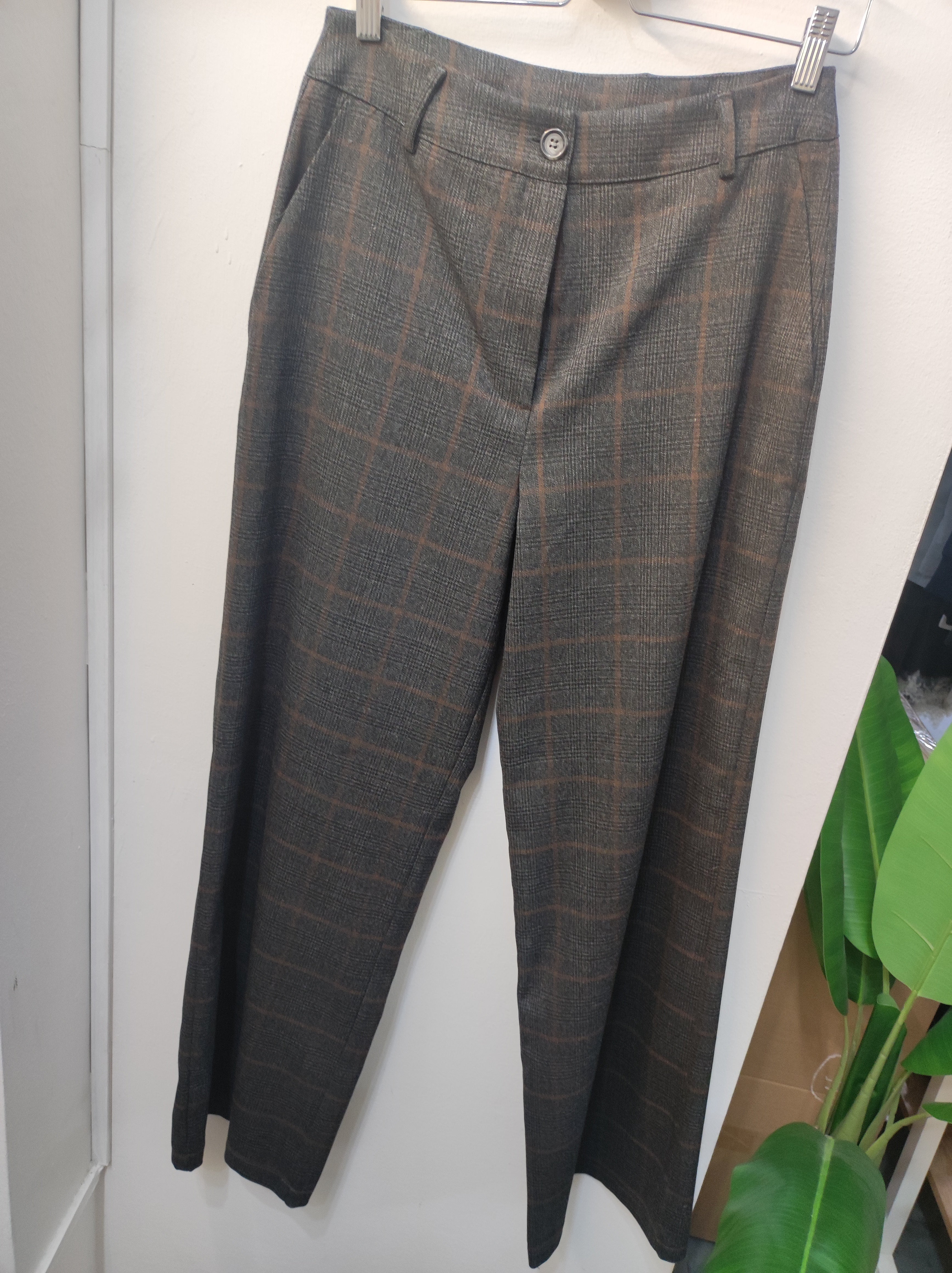 Pantalone check gamba dritta ULTIMO