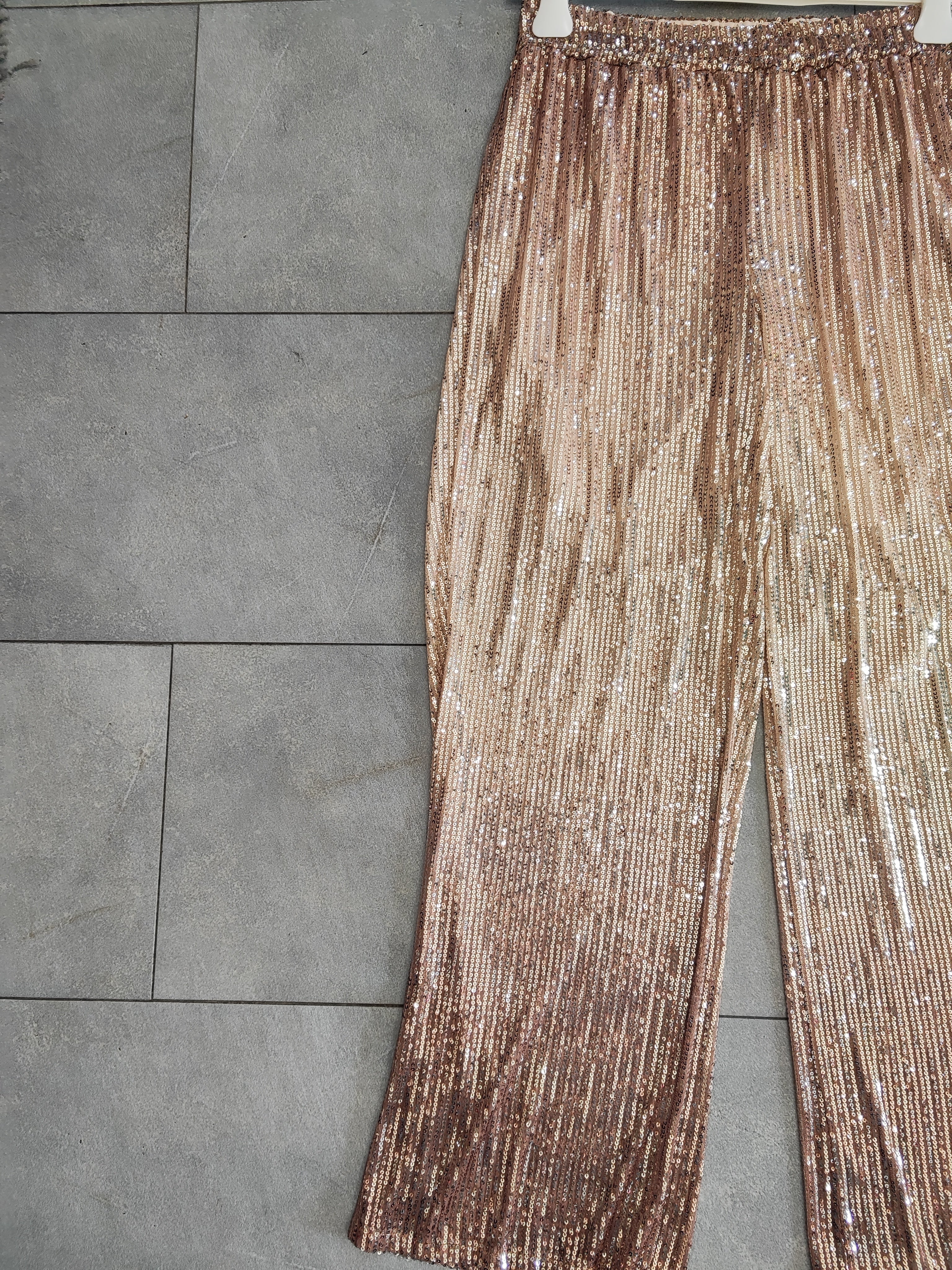 Pantalone paillettes fango C701