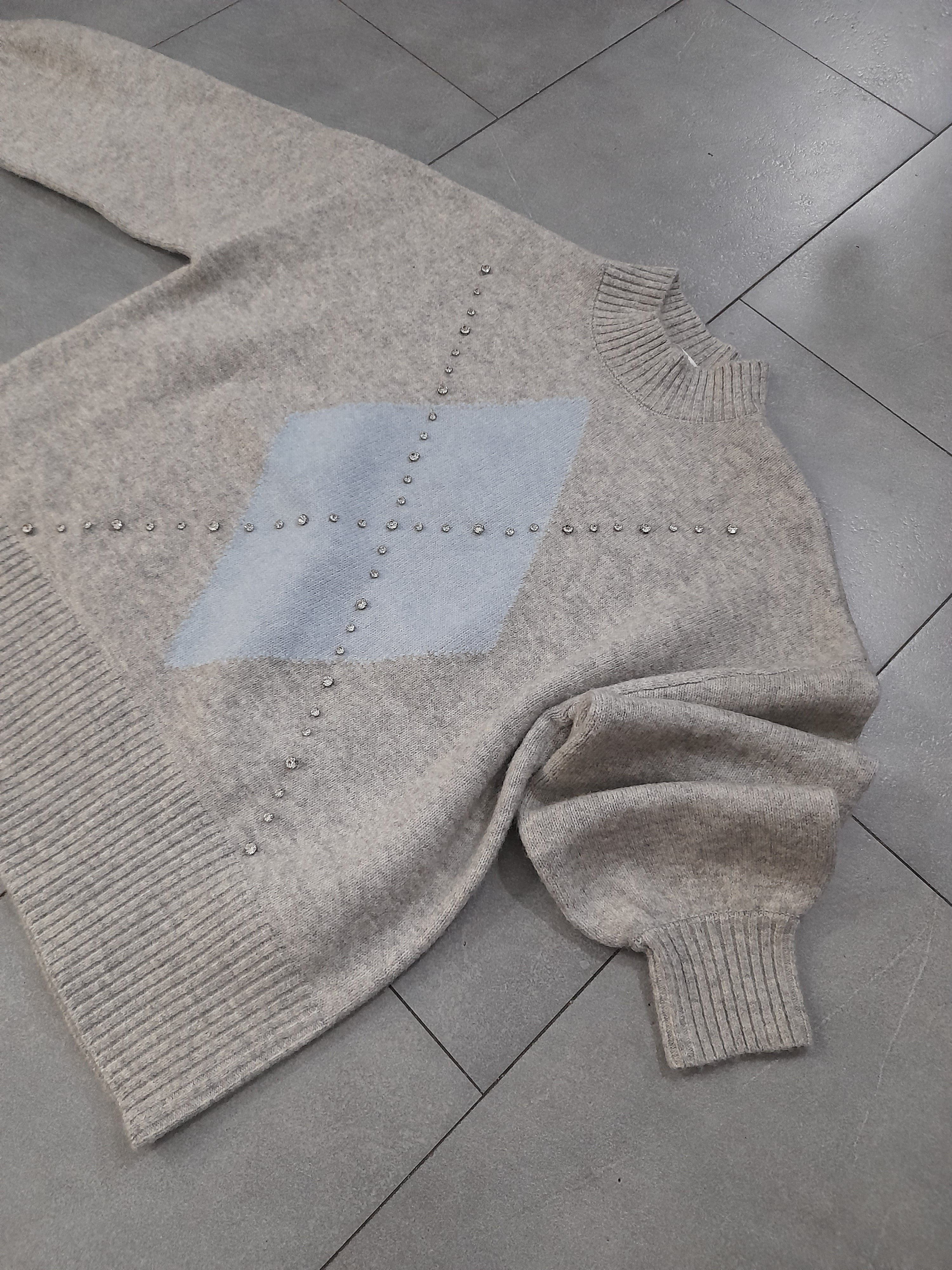 Maglia rombi e strass