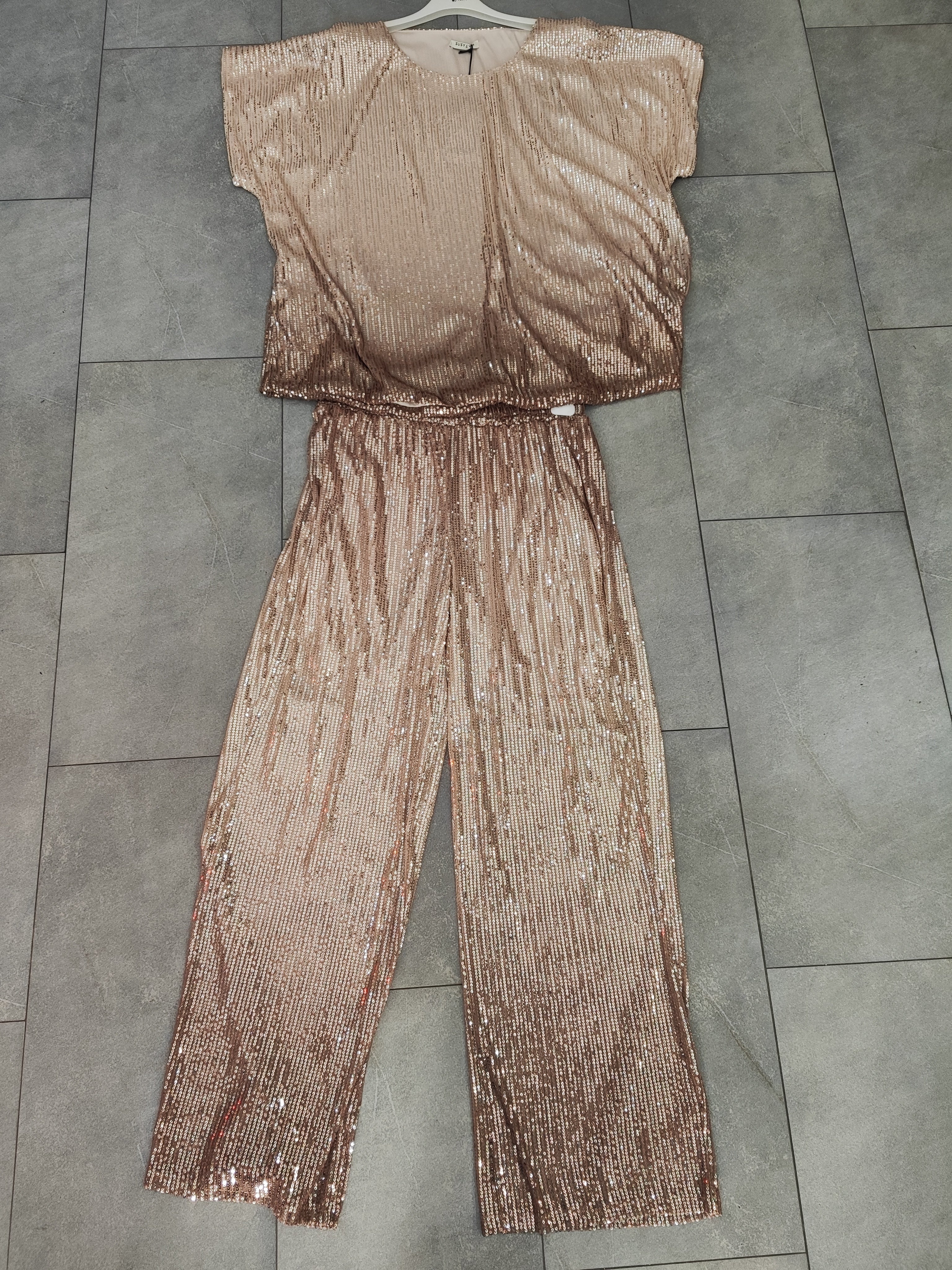 Pantalone paillettes fango C701