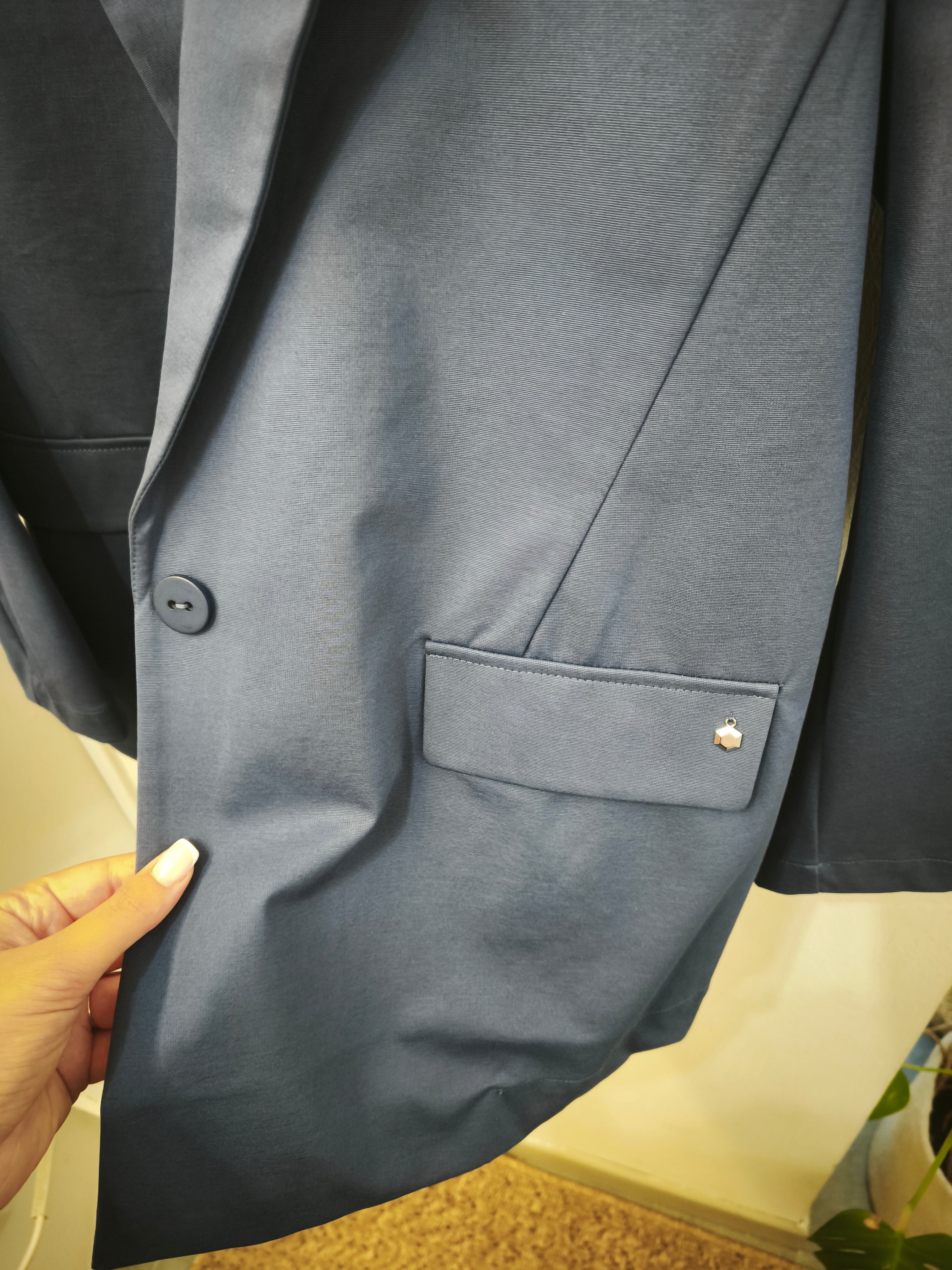 Blazer monopetto blu Ragno