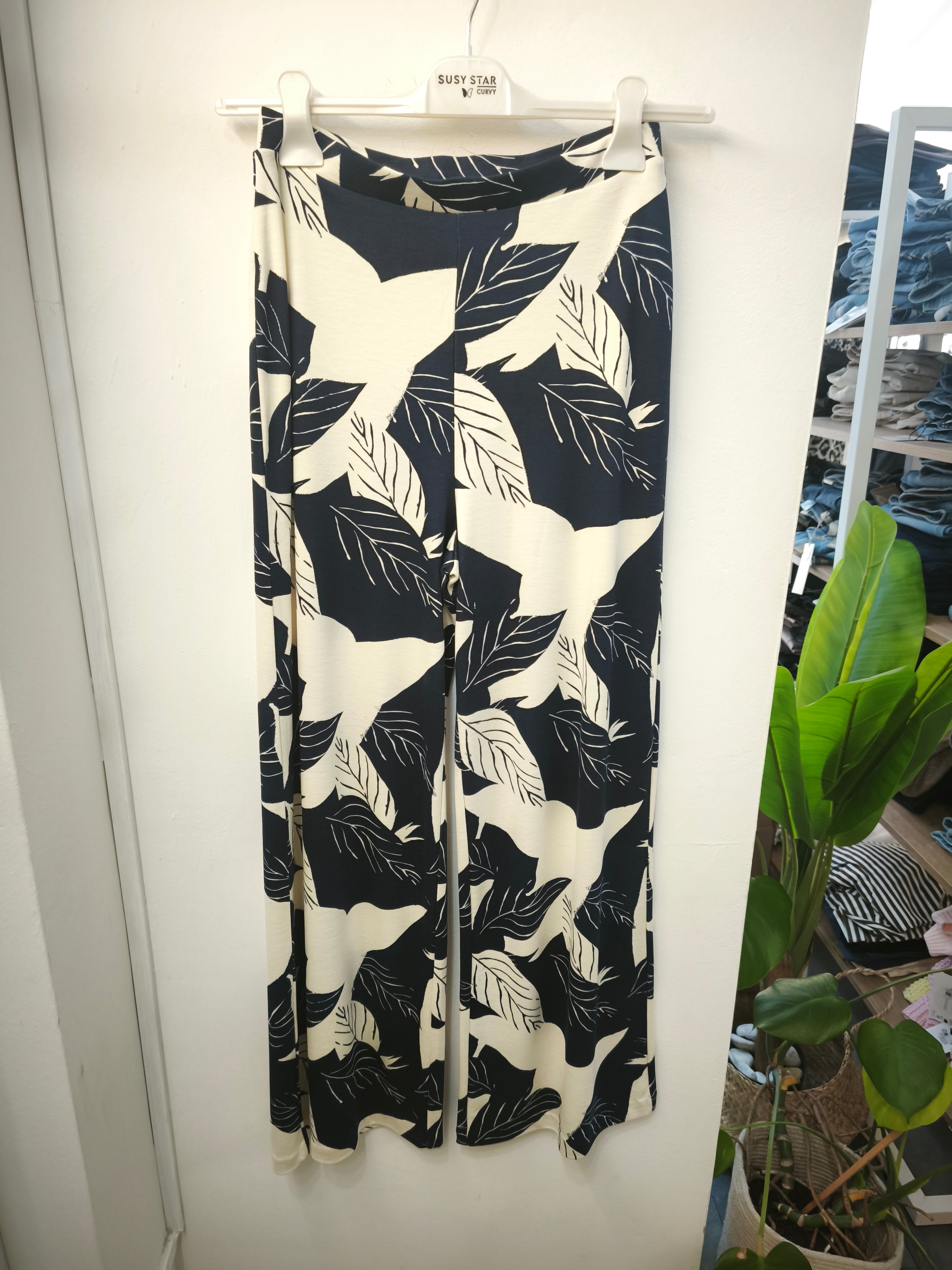 Pantalone floreale blu